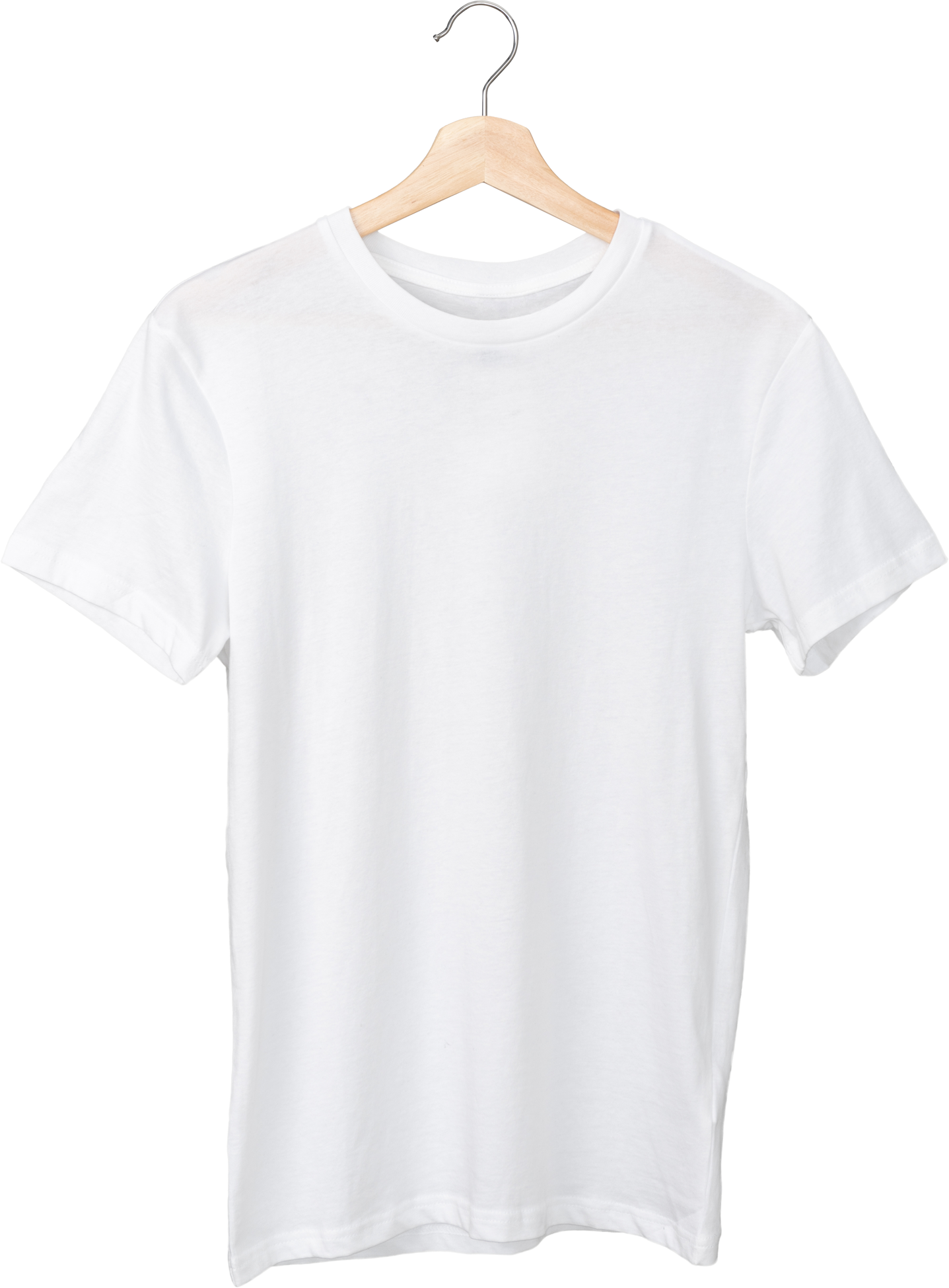 White t-shirt on a hanger